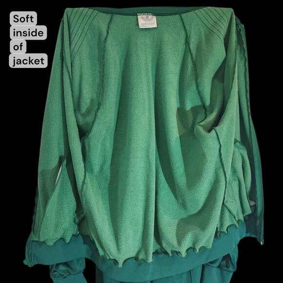 Vintage Adidas Trefoil Tracksuit 70s 80s Green Made in USA ILGWU YKK Set Size M - Picture 7 of 10